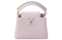 LOUIS VUITTON Capucines Leather Crossbody Handbags Small Size Women's Taro Purple