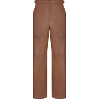 DIOR FW24 Leather Pants Men's Brown