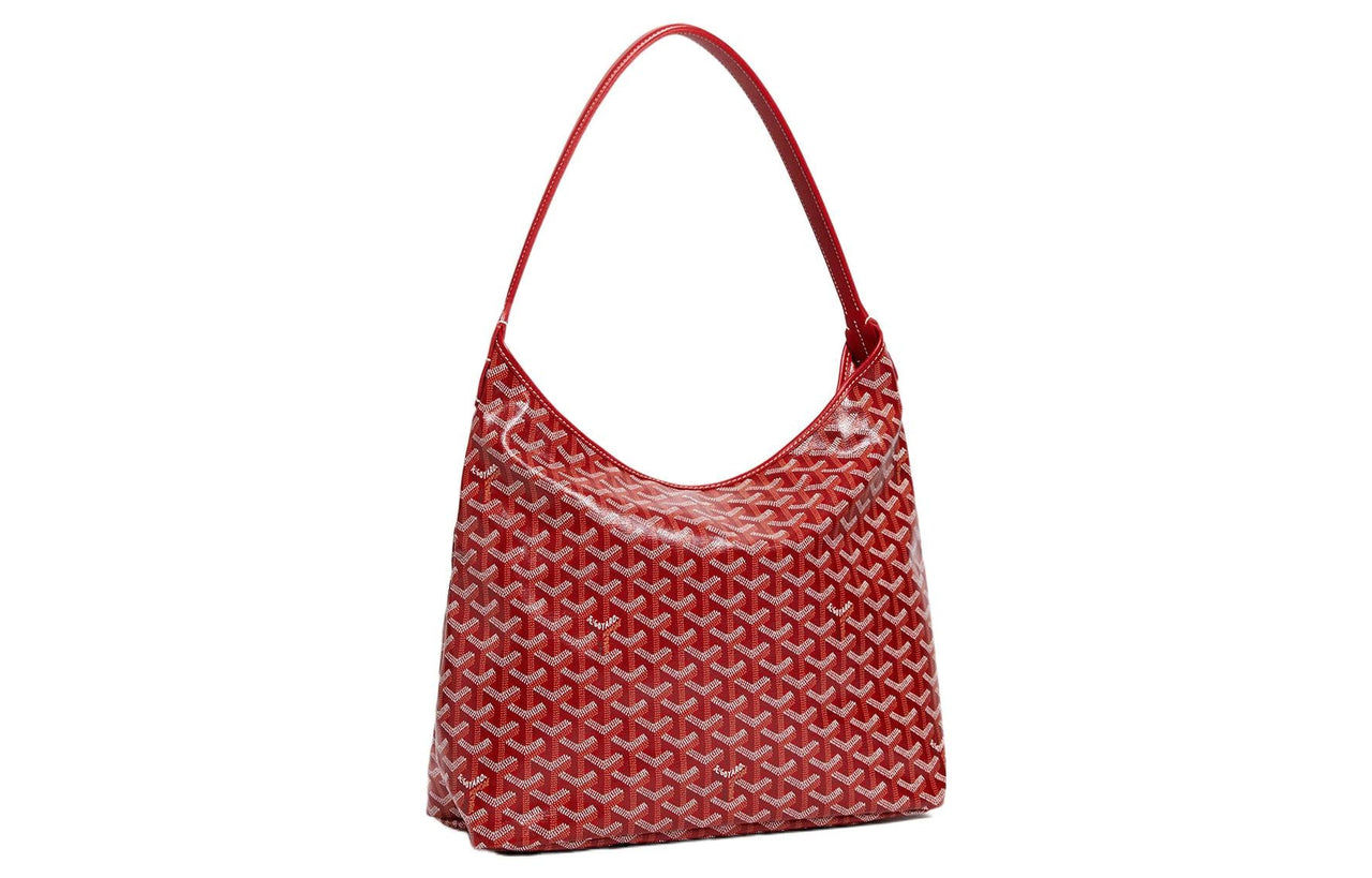 GOYARD Bohème Hobo Canvas With Leather Shoulder Bag Combo Bag Shoulder Bags Women's Red/Deep Pink Heart Edition
