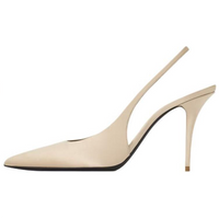 SAINT LAURENT Norma Slim Heel High Heels 9cm Women's White