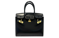 HERMES Birkin Box Leather Birkin Bag Handbags Regular Women's Noir Black