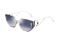 DIOR Metal Butterfly Sunglasses Women's Silver