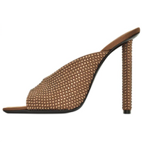 SAINT LAURENT Sept Embellished Open Toe Mules Women's