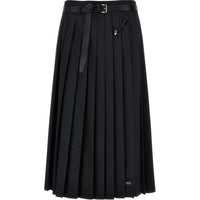 PRADA SS24 Casual Long Skirt Women's Black
