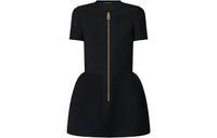 LOUIS VUITTON Zip-Up Wool-Silk Cady Dress