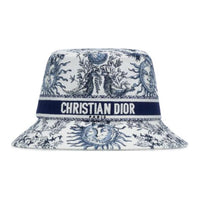 DIOR Cotton, Polyester, Polypropylene Bucket Hats Unisex White