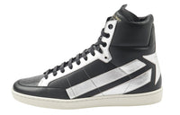 SAINT LAURENT Stylish Skateboarding Shoes Men's Black Silver