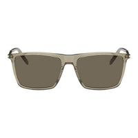 SAINT LAURENT Acetate Square Sunglasses Men's Brown