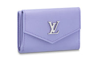 LOUIS VUITTON Grained Calfskin Wallet Mini Women's Purple