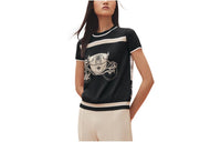 HERMES Ex Libris Crop Tops Women's Black