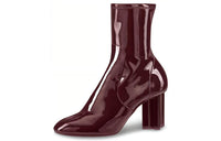 LOUIS VUITTON Silhouette Ankle Boots Women's Burgundy