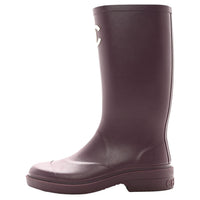 CHANEL Caoutchouk CC Knee high Boots 3.1cm Women's Dark Purple