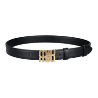 MIU MIU Calfskin Leather Belts Women's Black -