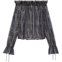 SAINT LAURENT Lurex detail Blouse