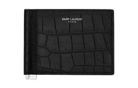 SAINT LAURENT Leather Wallet Men's Black