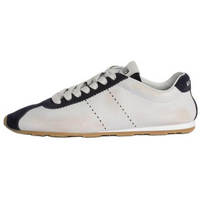 MIU MIU FW24 Plume Distressed Low Top Casual Shoes Women's White Blue
