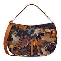 DIOR PETER DOIG Collaboration Canvas Saddle Bags One Shoulder Handbags Men's Umber