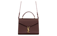SAINT LAURENT CASSANDRA Smooth Calf Leather Shoulder Bag Crossbody Bag Handbag Regular Women's Deep Red
