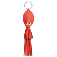 HERMES Calfskin Keychains Women's Wild Orange/White