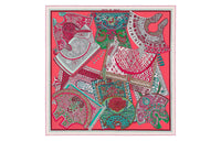 HERMES Silk Scarves Women's Pink