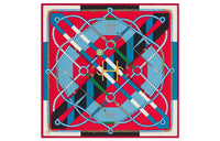 HERMES Shawls Women's Red/Blue/Black