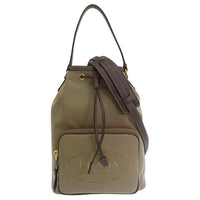 PRADA Canvas Bucket Bags Shoulder Bag Crossbody Bag Handbag Women's Brown