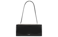 SAINT LAURENT Suzanne Patent Leather Handbag Shoulder Bag Women's Black