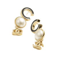 CHANEL Metal Earrings Women's Gold