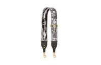 DIOR Embroidery Bag Straps Women's White & Black