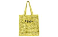 PRADA Woven Cut Out Tote Handbag, Shoulder Bag Women's