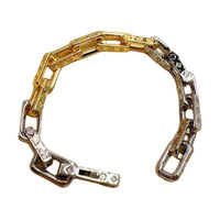 LOUIS VUITTON Stainless Steel Metal Bracelets Men's Gold/Silver
