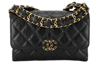 CHANEL Cow Leather Tofu Bag Handbag Shoulder Bag Women's Black