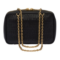 MIU MIU Leather Handbag, Shoulder Bag Women's Black