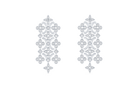 LOUIS VUITTON Dentelle Masterpiece Earrings White Gold And Diamonds