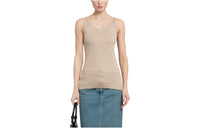 PRADA Triangle logo Ribbed Tank Top