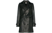 SAINT LAURENT Leather Jackets Women's Black