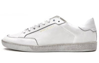 SAINT LAURENT Low Top Stylish Skateboarding Shoes Men's White Vintage Version
