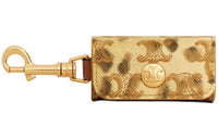 CELINE Canvas With Calfskin Storage Bag Unisex Leopard Print