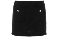 MIU MIU Leather Short Skirts Women's Black