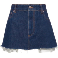 MIU MIU FW22 Denim Short Skirts Women's Blue