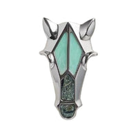 HERMES Chalcedony Brooches Men's Green