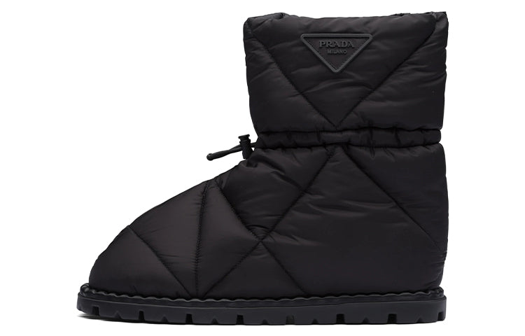 PRADA Quilted Booties Black Nylon