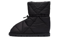 PRADA Quilted Booties Black Nylon