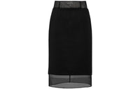 PRADA Triangle Logo Midi Skirt