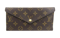 LOUIS VUITTON Sarah Canvas Wallet Regular Women's Brown