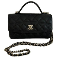 CHANEL Grain Calfskin Shoulder Bag, Crossbody Bag, Handbag Women's Black