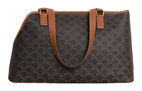 CELINE Triomphe Canvas With Calfskin Pet Bag Handbag Regular Unisex Brown