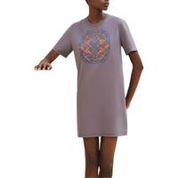 HERMES Short-Sleeved Dresses Women's Lime Gray