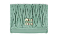 MIU MIU Soft Leather Wallet Regular Women's Green