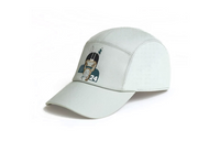 HERMES Cotton Palladium Plated Baseball Caps Men's Gray
